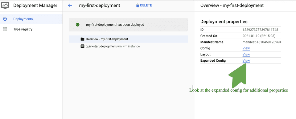 Deployment Manager Details